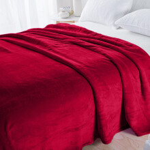 Super Soft Coral Velvet Facecloth, Cozy Fleece Blanket, Solid Color Air Conditioning Blanket, Single & Double Size for All-Season Comfort