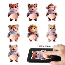 3D Animal Belly Sticker Soft Silicone Anti-Collision Decal