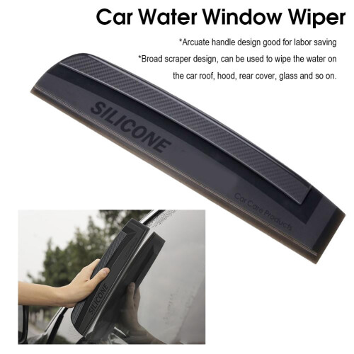 Car Windshield Wiper Silicone Scraper Black 2