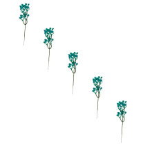 5 Pcs Realistic Baby Breath Artificial Flowers, 11.8", Blue – Compatible with Bouquet & Decoration