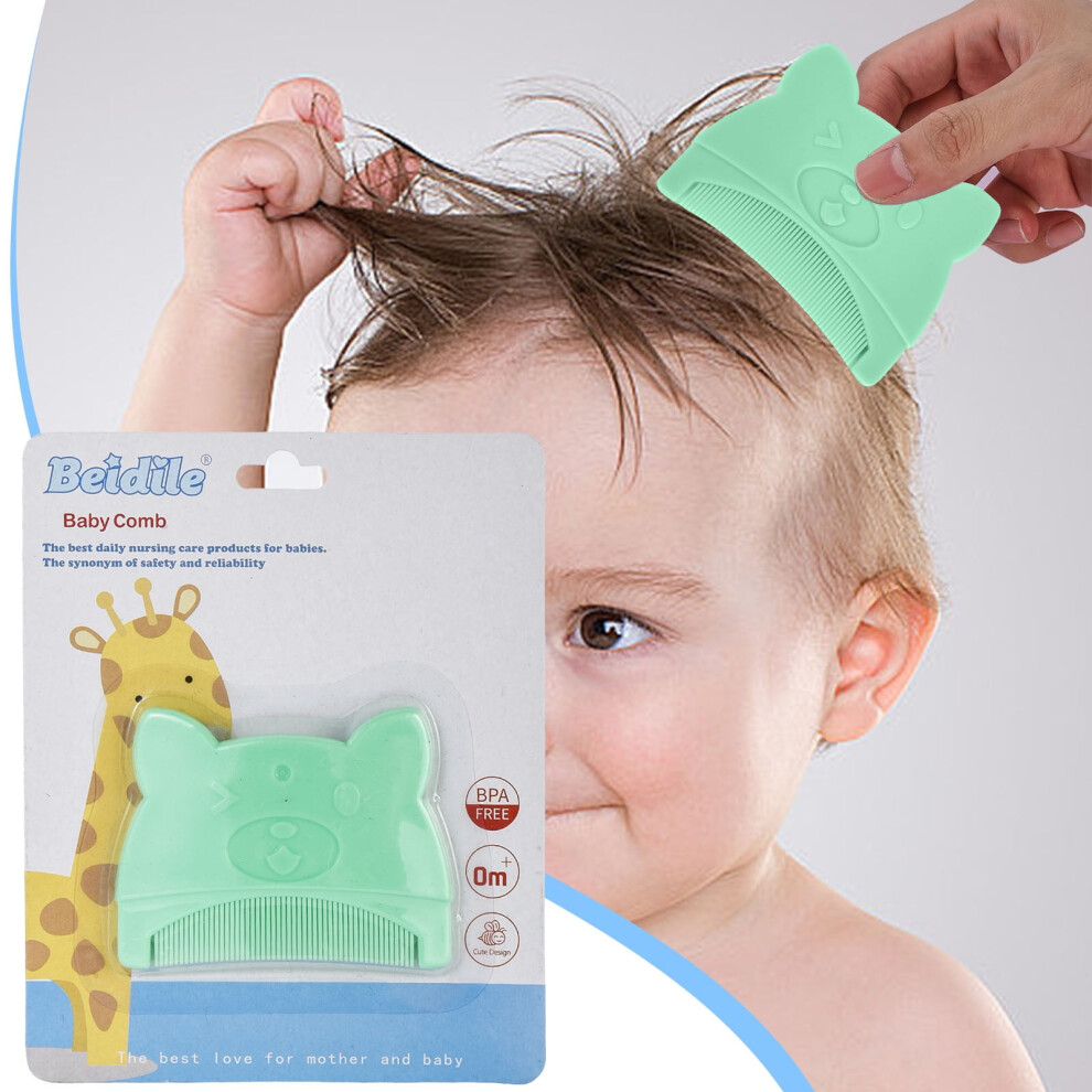 Cute Bear-Shaped Mini Comb for Kids â Gentle, Safe & Portable; Ideal for Baby Grooming, Dandruff & Lice Removal