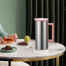 1.8L Stainless Steel Pitcher with Lid Heat Resistant Jug for Iced Tea,Hot/Cold Water/Homemade Juice Beverages/Coffee Maker