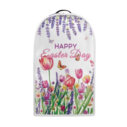 Lavender Floral Pattern Food Processor Cover for Home Kitchen Handle for Kitchen Home with Reusable