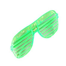 Occhiali a LED con effetto fluorescente per Halloween, Verde, 16x14cm