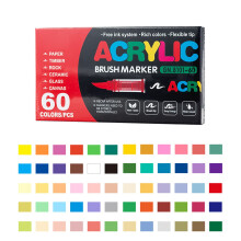Acrylic Paint Markers Set For Adult Coloring Books, Liquid Tip Pens For Art Projects