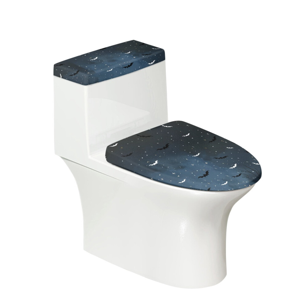 Bat Pattern Toilet Lid Covers Set Of 2 Universal Elastic 9336866220551