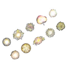 Scrapbook-Sticker 20 Blätter Feuerwerk-Thema Planer- und Albumdekoration Set