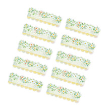 10 Fogli di Adesivi in PET con Fiori di Pizzo per Fai-da-te, Verde, 19g