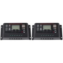 2St Solar Generator Controller 12V Zwart Met Overstroom Beveiliging