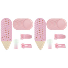 2Ensembles Ensembles De Rose Jetable Pour Couverts