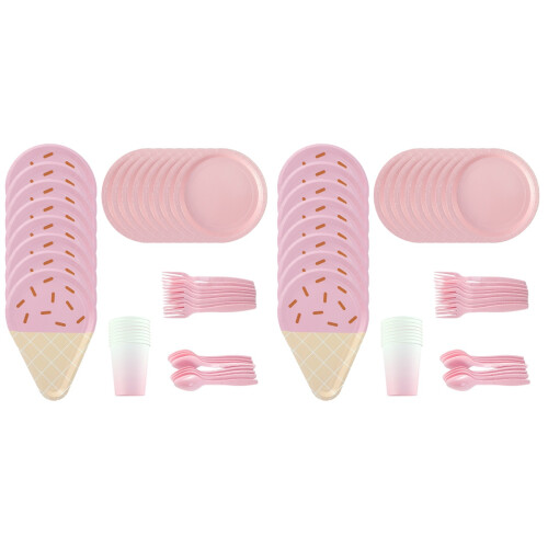 2Ensembles Ensembles De Rose Jetable Pour Couverts