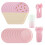 2Ensembles Ensembles De Rose Jetable Pour Couverts 11