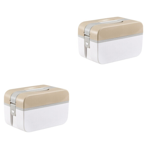 2St Draagbare Multifunctionele Medicijnbox Met Stevig Kunststof 2