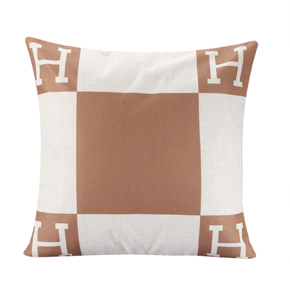 Farmhouse Plaid Pillow Covers With Invisible Zipper, Soft Linen Throw Cushion Cases Exquisite Appearance Non Pilling Easy Release For Living Room