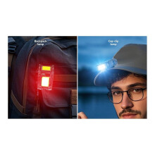 Portable LED Flashlights USB Rechargeable EDC Flashlight with Battery Display Magnetic Working Light Fishing Torch
