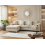 Beliani Corner Sofa 4 Seater OSLO Fabric Beige Right Hand 3