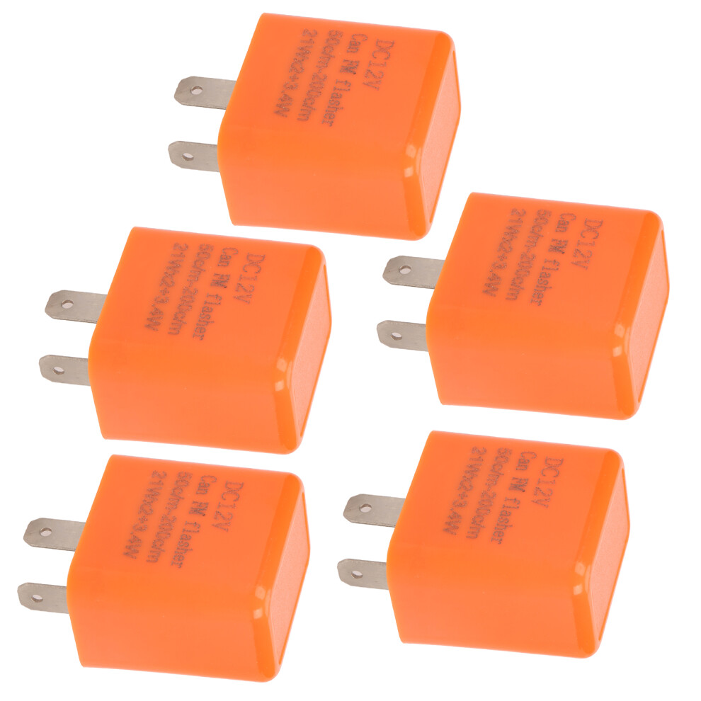 5Pcs 12V 2Pin Adjustable Led Flasher Relay For Motorcycle Turn Signal 6911392809406