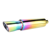 Silenciador de escape universal de acero inoxidable, diseño duradero con flujo de escape mejorado, absorción de sonido, alto rendimiento, fácil