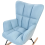 Beliani Rocking Chair OULU Fabric Light Blue 5