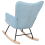 Beliani Rocking Chair OULU Fabric Light Blue 6