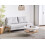 Beliani Sofa Bed 2 Seater EDLAND Fabric Light Grey 3
