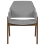 Beliani Set of 2 Dining Chairs ALBION Fabric Grey 5