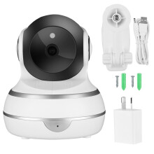 Two Way Audio Home Security Camera Indoor With Night Vision Motion Detection Pan Tilt Zoom Wi Fi Mobile App360Degree Rotating Surveillance System