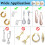 18K Gold Locking Earring Backs for Studs, Silicone Hypoallergenic Replacements Compatible with Droopy Ears 4