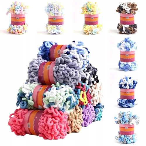 Νήμα Puffy Loop 100g για πλέξιμο με τα δάχτυλα και βελονάκι – Μαλακό, αφράτο, χοντρό νήμα 2