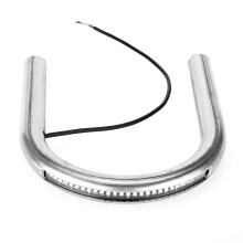 Universal Seat Loop Motorcycle Rear Seat Frame Hoop with LED Strip Turn Signal Light Brake Tail Light Assemblies Durable Tube Thickness Stylish and