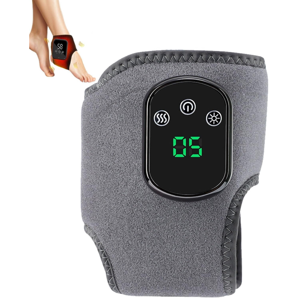 3 in 1 Foot Massager, with 3 Vibration Mode, Heated Ankle Wrap, 5 Heat Leavel for Achilles Tendinitis and Plantar Fasciitis