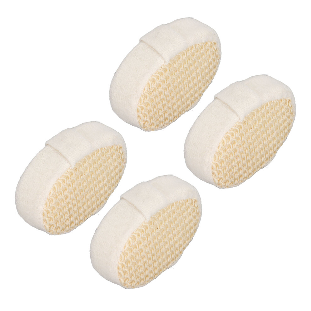 Exfoliating Sisal Bath Sponge 4 Pack Quick Drying Shower Scrubber Easy Clean