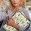 Polyester zipper pouch with cactus pattern for books and 7