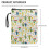 Polyester zipper pouch with cactus pattern for books and 8