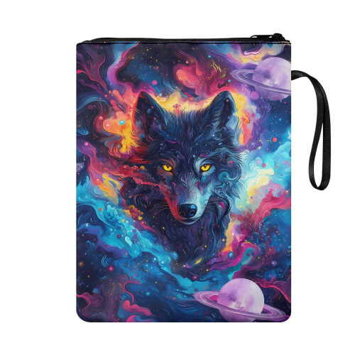 Θήκη βιβλίου Galaxy Wolf Realm, 1 τεμάχιο θήκη βιβλίου με διακοσμητικό σχεδιασμό από 1