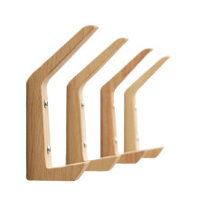 Cârlig decorativ minimalist din lemn, cârlig vintage cu un singur cârlig, design înclinat, organizator de perete, ecologic, stejar natural,