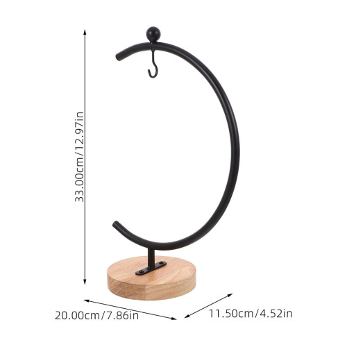 Farvet glas displaystativ sort 33x18x11 cm 1