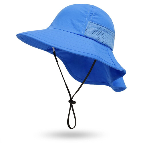 Barnsolhatt UPF50+ bred brätte med halsflik 1