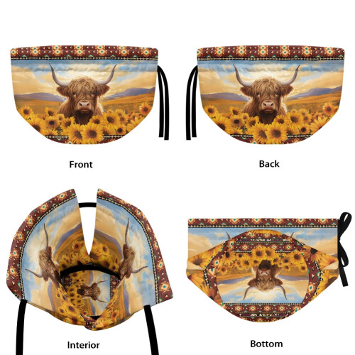 Τσάι Ηλίανθου Highland Cow Cow Cosy για Τσαγιέρα – Μονωμένο, Ελαστικό & Κορδόνι, Αζτέκικο 2