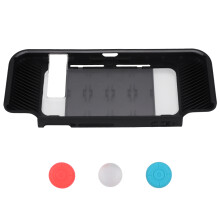 Stevige beschermhoes van materiaal voor Nintendo Switch, schokabsorberende dockbare case, comfortabele grip, gehard glazen schermbeschermer,