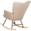 Beliani Rocking Chair OULU Fabric Beige 6