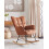 Beliani Rocking Chair OULU Fabric Brown 2