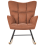 Beliani Rocking Chair OULU Fabric Brown 4