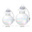 Clear Plastic Christmas Balls Rainbow Color 12PCS 3