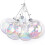 Clear Plastic Christmas Balls Rainbow Color 12PCS 8