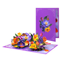 Popup Floral Birthday Card with Butterflies for Sister or