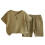 Σετ 2 τεμαχίων για παιδιά για κορίτσια: Henley Top & Ελαστικό σορτς, καλοκαιρινή, casual 1