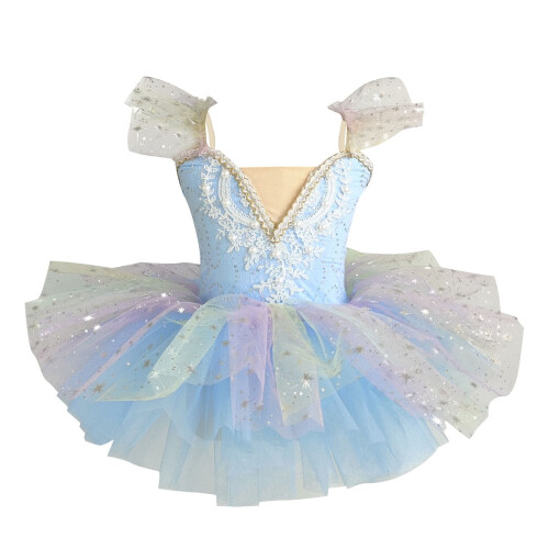 Φόρεμα μπαλέτου Swan Performance Tulle με V λαιμόκοψη χωρίς μανίκια