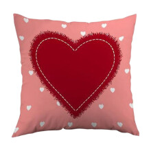 Valentinstag-Kissenbezüge 45x45 cm, rotes Herzmuster, dekorative Kissenbezüge für Sofa, Bett, Garten – kompatibel mit Standard-Kissenfüllungen