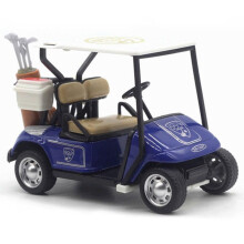 Golf-Dekoration für Golfpartys, Miniatur-Golfwagenmodell mit Zubehör, rot und weiß, Sammlerstück aus Druckguss